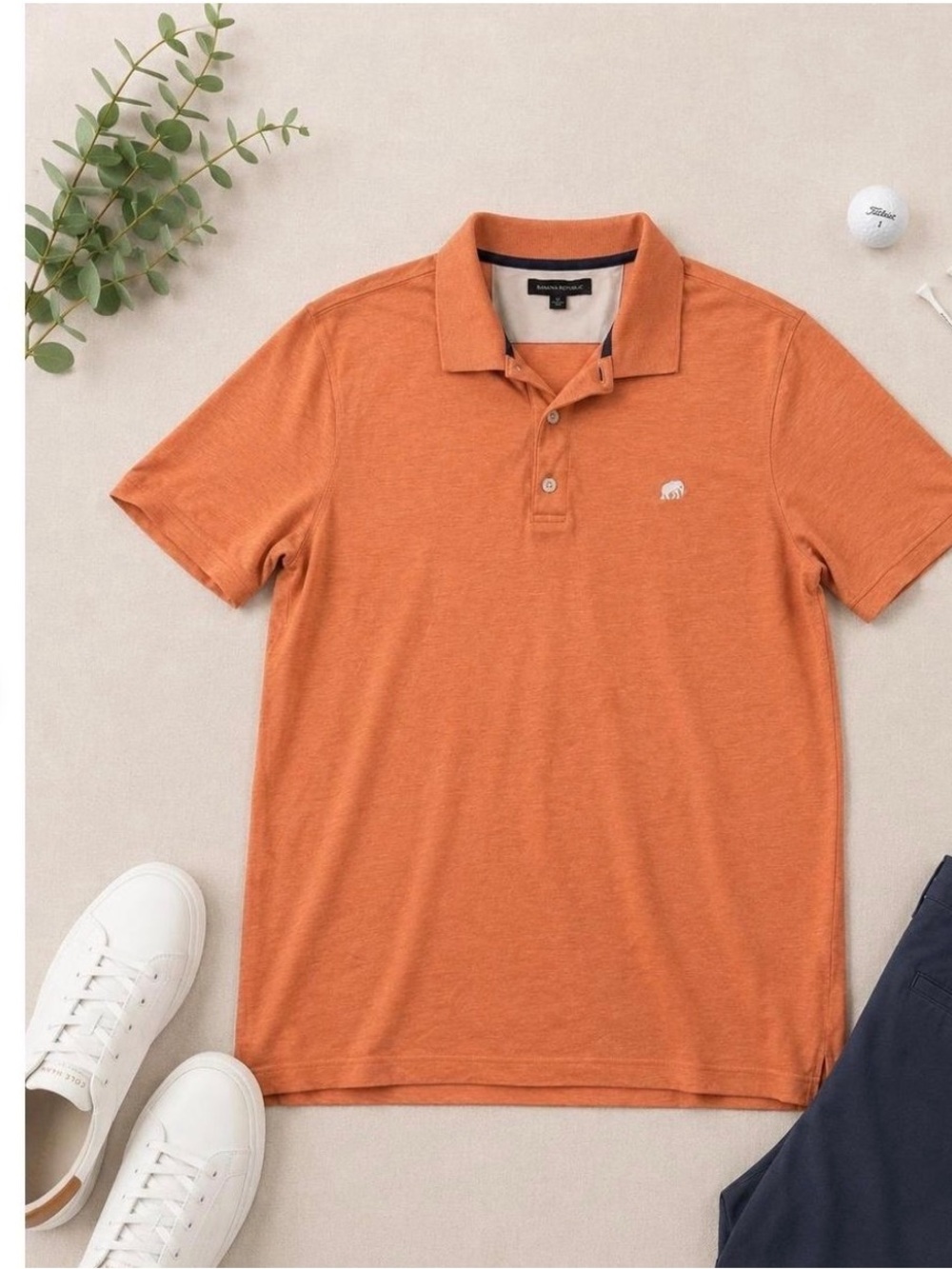 Banana Republic Men's Rust Orange Polo